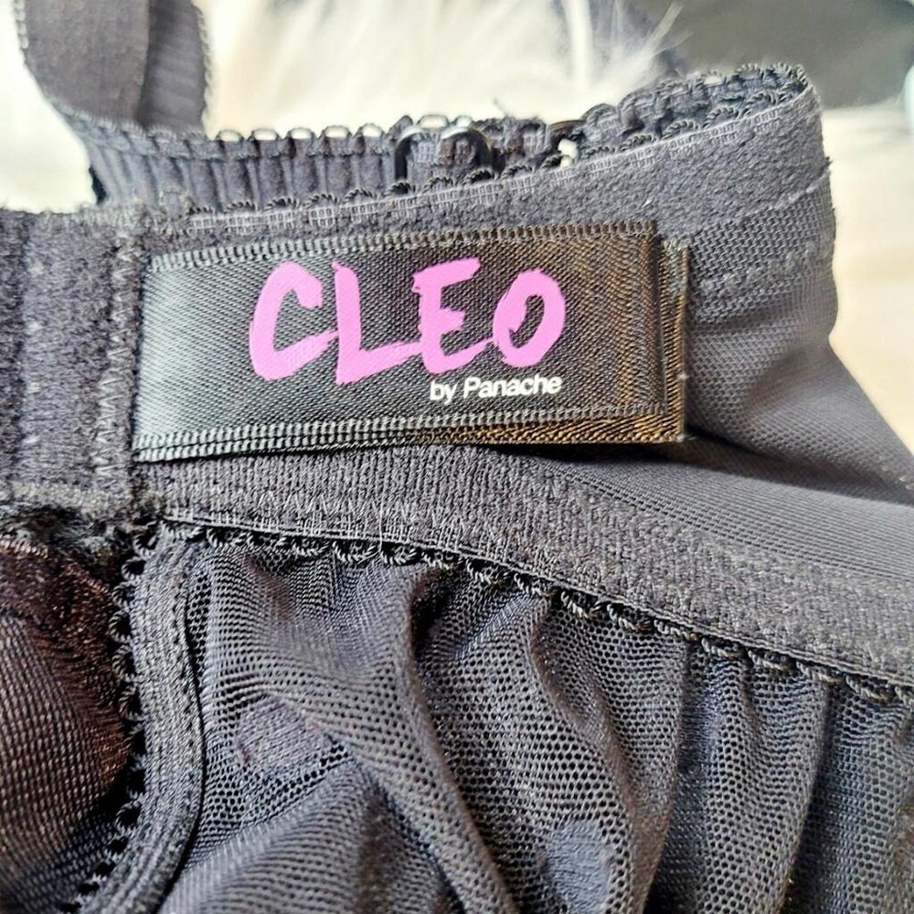 Cleo by Panache Sheer Black Lace Polka Dot Chemise - Picture 5 of 6